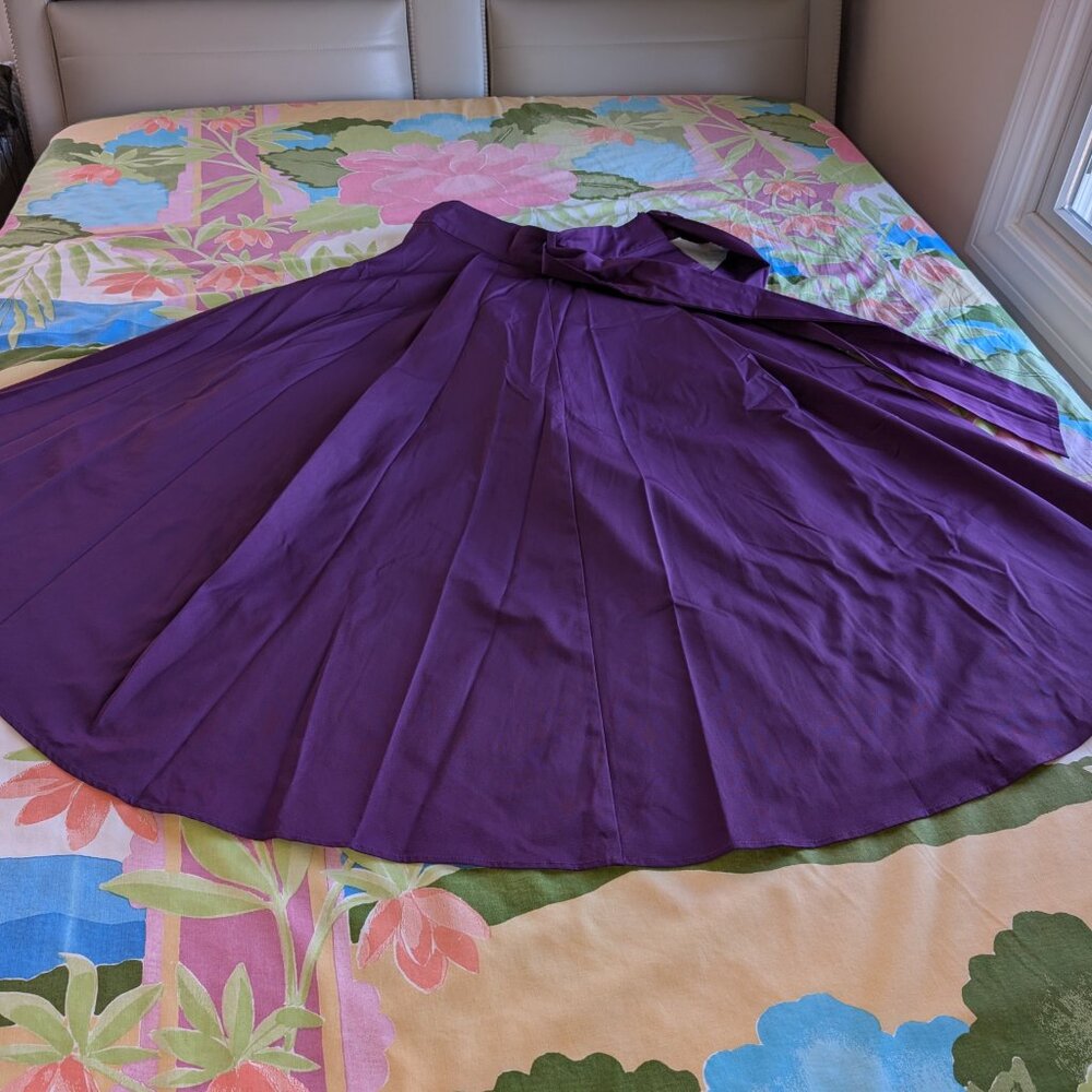 Purple Hi-Lo Maxi Skirt Large Seventh Avenue Design Studio NY&C Brand New - Picture 16 of 16